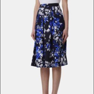 Tahari Women's Petite Floral-Print Pleated Skirt B